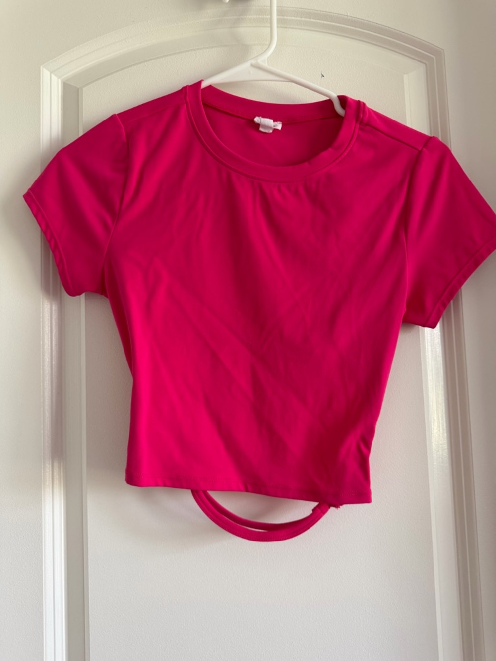 Garage Hot Pink Cutout Crop Top